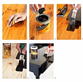 Painting a wooden table black