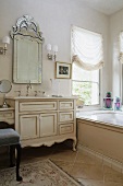 Sink and bathtub in elegant bathroom