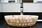 Detail mosaic tile bowl sink