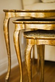 Stack of Gold Side Tables