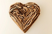 Decorative heart made from driftwood