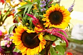 Organic Sunflower Bouquet at a Farmers Market