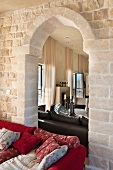 Arched Window in a Living Room
