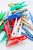 Colourful clothes pegs