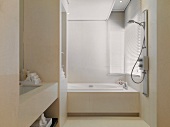 Light colored modern bathroom