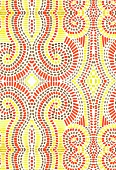 Orangegelbes Mosaikmuster (Illustration)