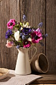 Spring bouquet in a pitcher