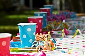 Table set for party in garden