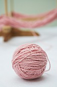 Ball of pink wool