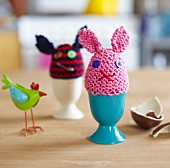 Knitted egg warmers animals