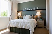 Contemporary guest bedroom; Valencia; California; USA