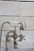 Vintage bath taps with hand spray