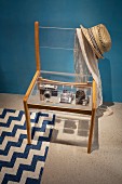 Recycling - wooden chair with plexiglas seat and backrest