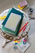 A self-embroidered notebook