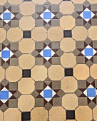 Vintage-style patterned tiles