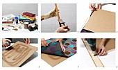 Instructions for making a gallery of framed fabric samples