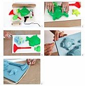 Instructions for making a wall decoration out of sand-pit moulds