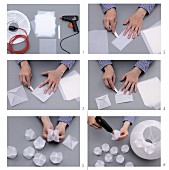 Instructions for making an origami lampshade
