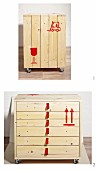 Chest of drawers revamped in packing crate style