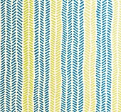 Green and blue non-woven wallpaper with a fishbone pattern