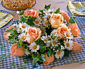 Roses and daisies wreath