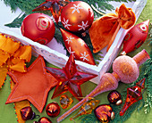 Orange Christmas tree ornaments