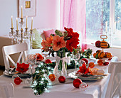 Amaryllis table decoration