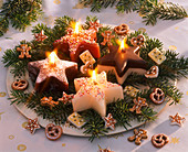 5-minute Advent wreath with Abies nordmanniana