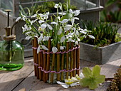Small willow fences around glasses
