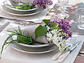 Lilac table decoration
