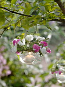 Mason Jar lantern with scented tassels