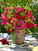 Red late summer bouquet