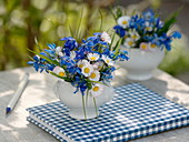 Blue-white spring bouquet