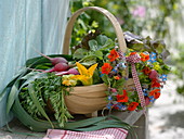 Gift basket with vegetables from own harvest