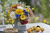 Small Thanksgiving Bouquet with Helianthus, Calendula