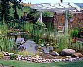 Pond with terrace