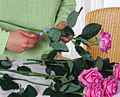Tie rose bouquet