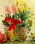 Colorful spring basket