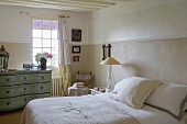 Chest of drawers in vintage-style bedroom