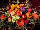 Fruit and flower arrangement