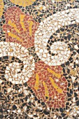 Terrazzoboden mit kunsthandwerklichem Motiv