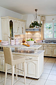 White, French-style, country-house kitchen