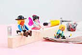 Making coat pegs made from toys