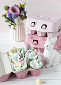 Easter nest of decorative cupcakes