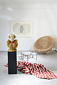 Artistic arrangement of furniture and designer pieces
