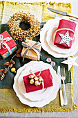 Country Christmas tablesetting