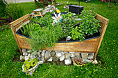 Old Farm Bed Planted As A Herb Garden