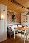 Country-house dining room with Christmas decorations