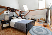 Vintage-style attic bedroom