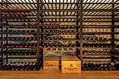 Wine cellar with wine racks